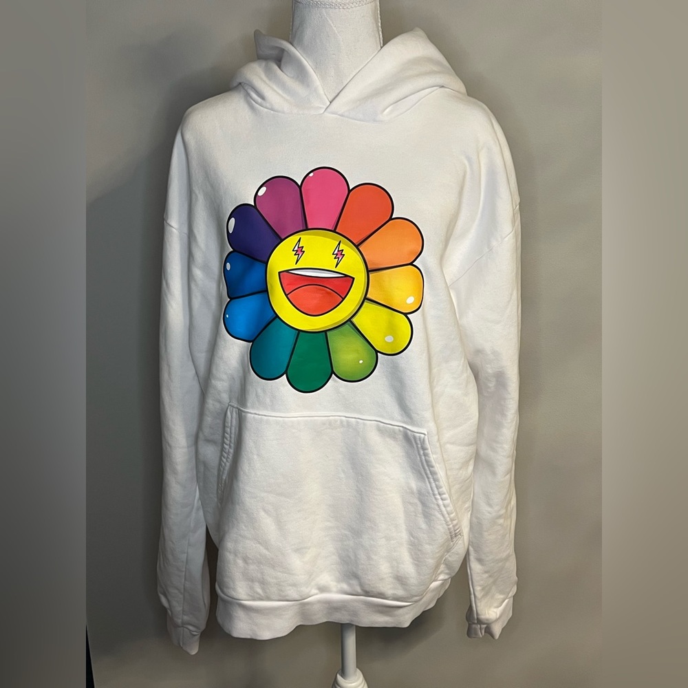 J Balvin x Takashi Murakami Rainbow Flower Hoodie - Picture 2 of 4